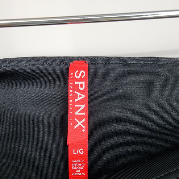 SPANX High Waist Faux Leather Leggings in Olive Green Size Large - Picture 2 of 4